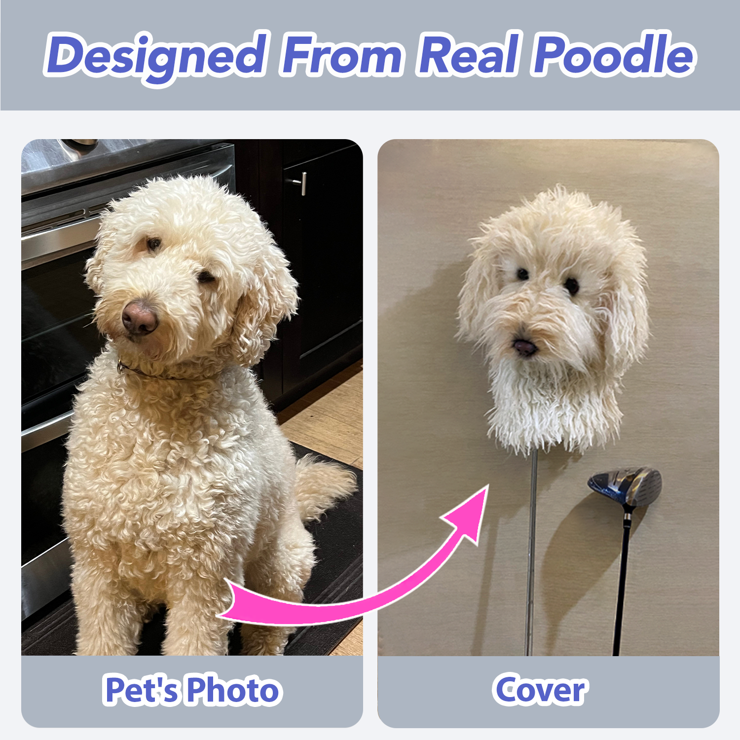Ready-made Doodle Dog Golf Club Cover