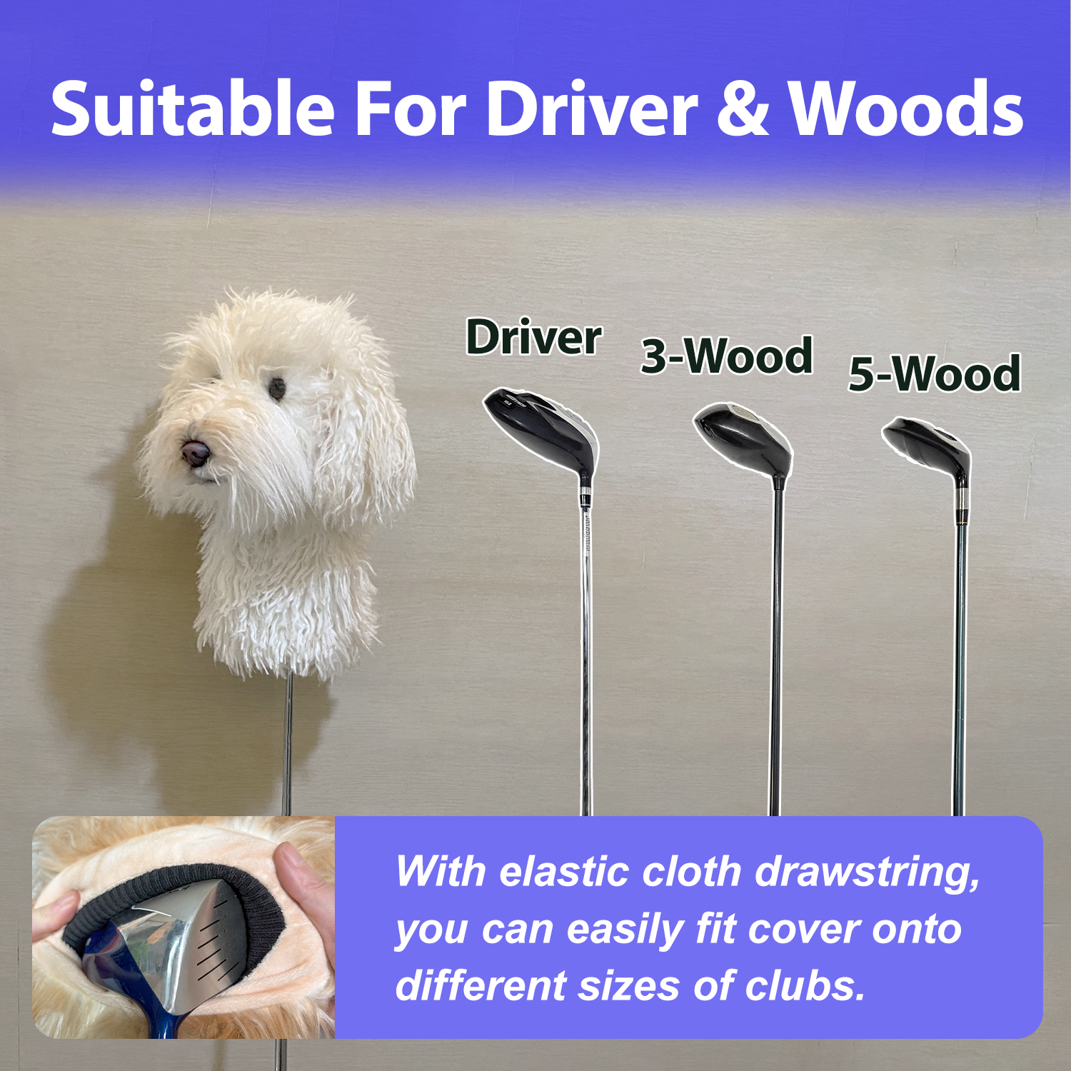 Ready-made Doodle Dog Golf Club Cover
