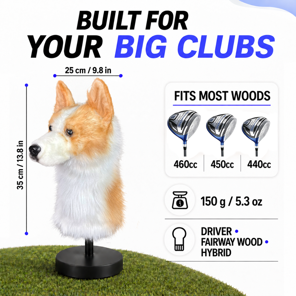 Corgi Golf Club Cover