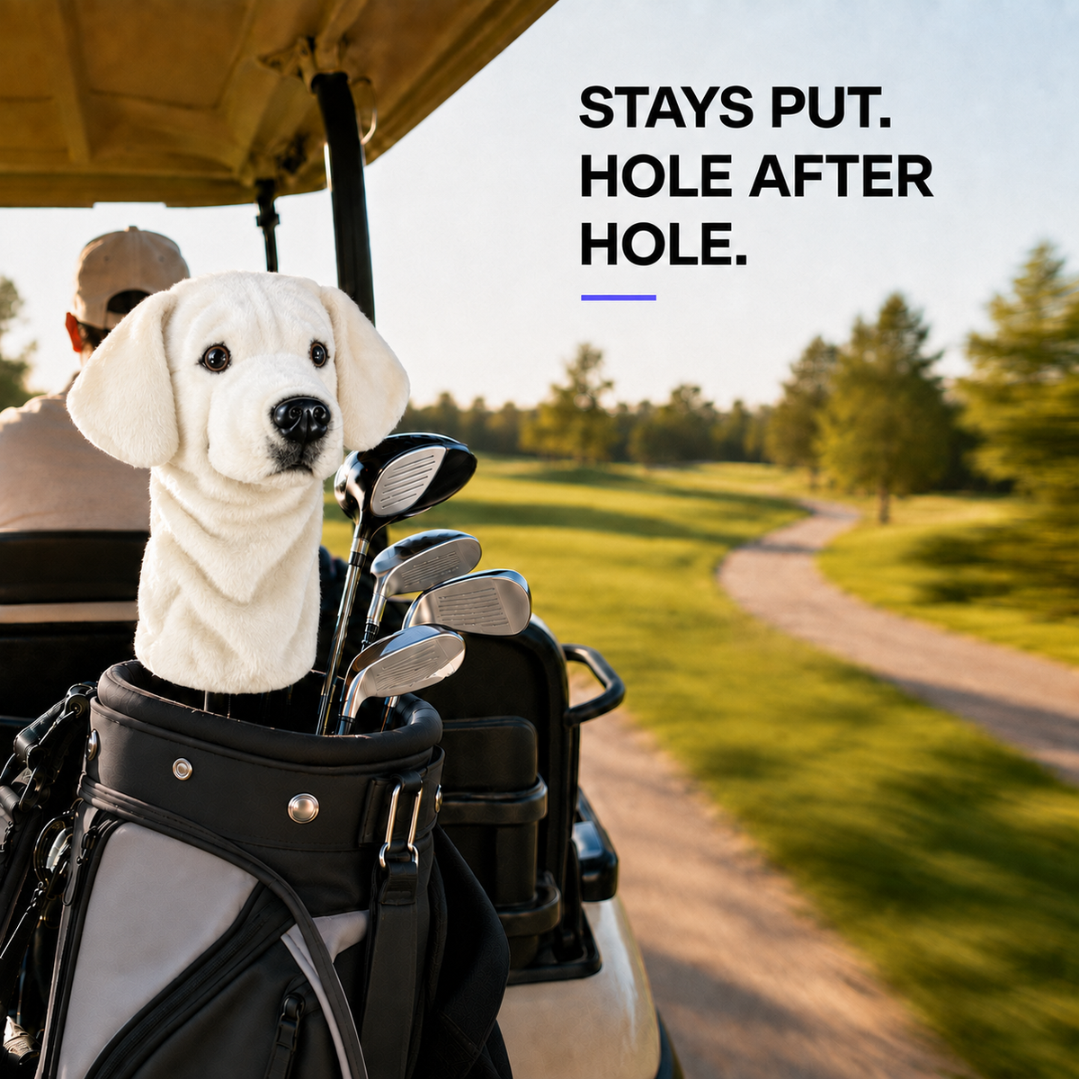 White Labrador Golf Club Cover