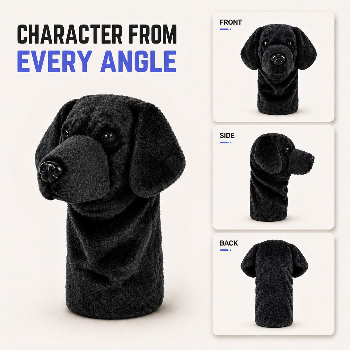 Ready-made Black Labrador Golf Club Cover