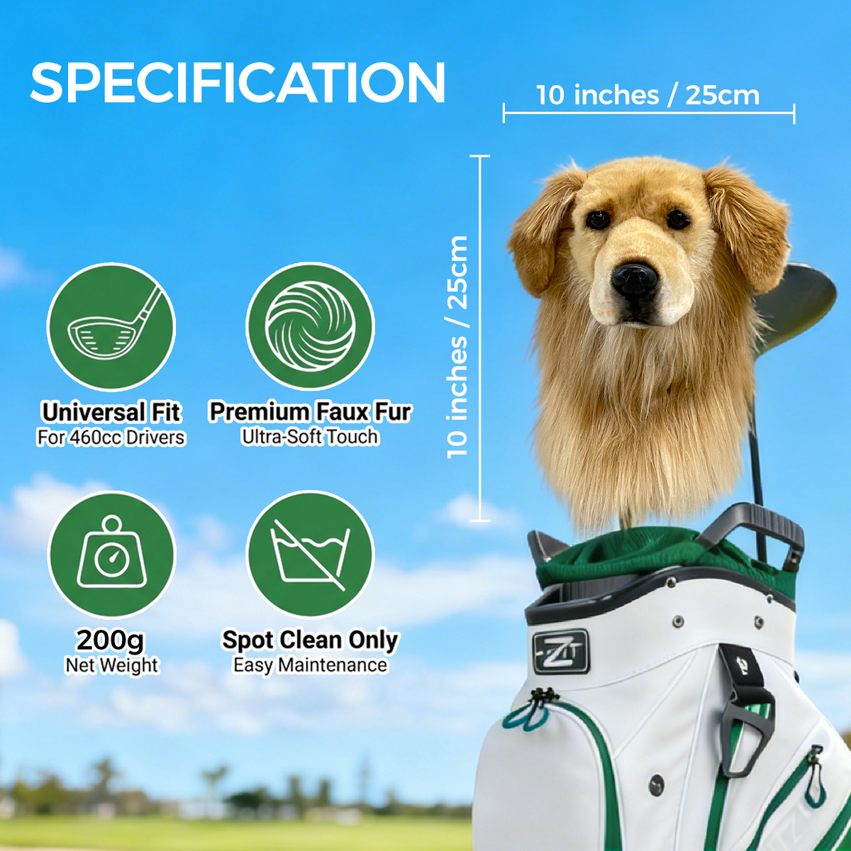 Golden Retriever Golf Club Cover