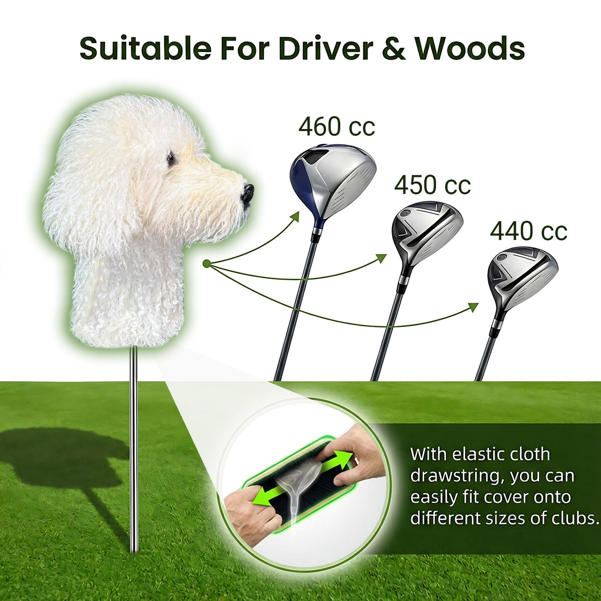 Off-white Doodle Golf Club Cover