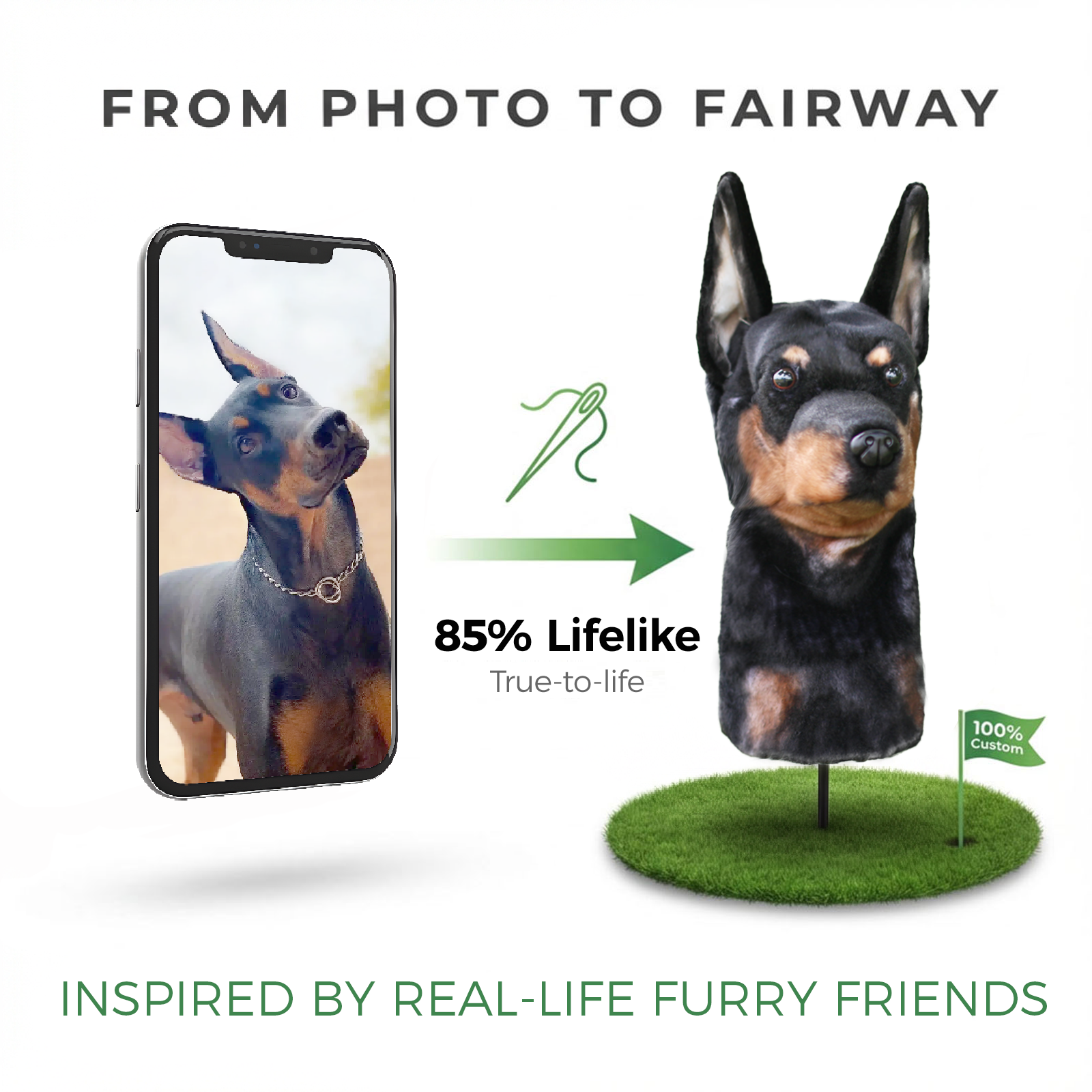 Doberman Pinscher Golf Club Covers