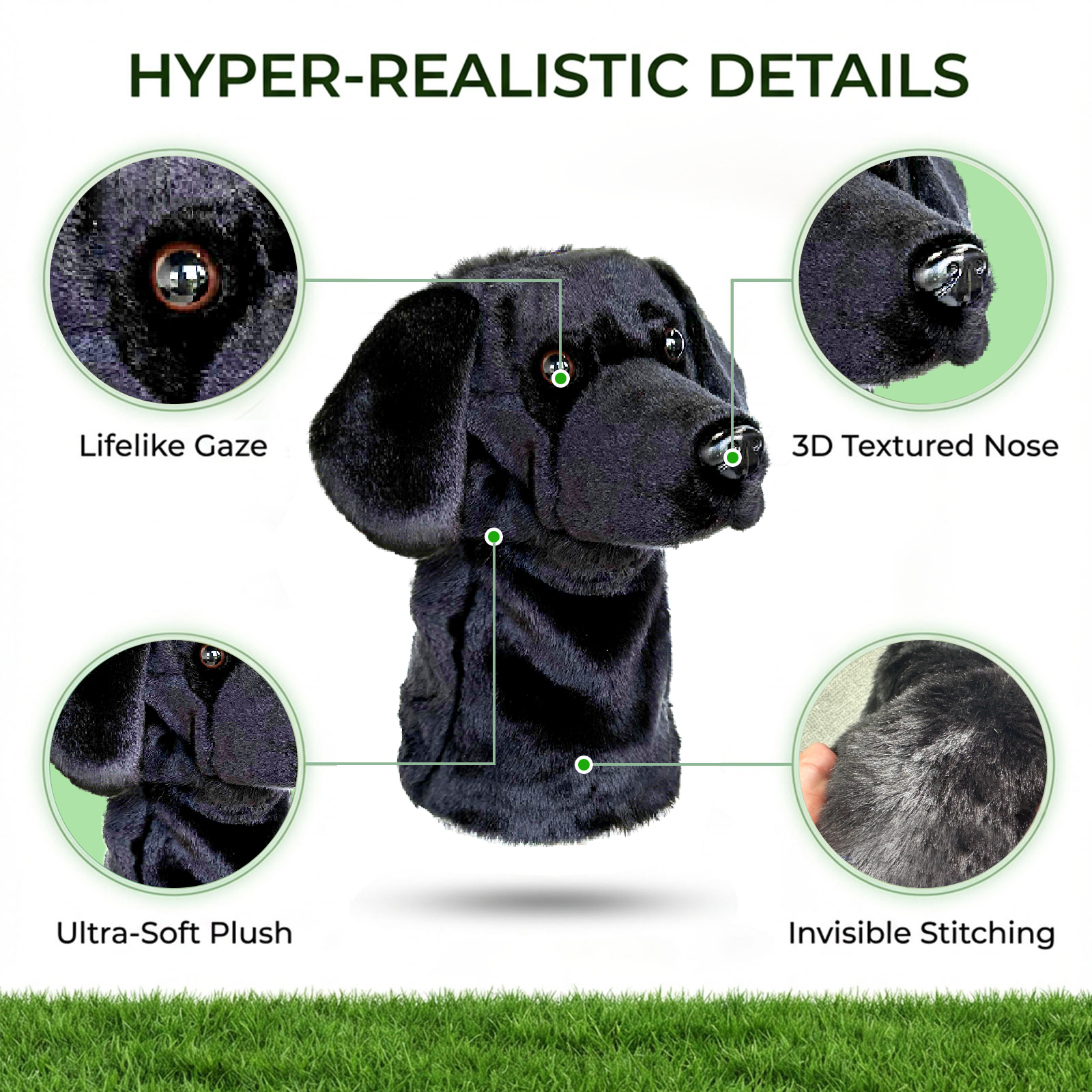 Ready-made Black Labrador Golf Club Cover