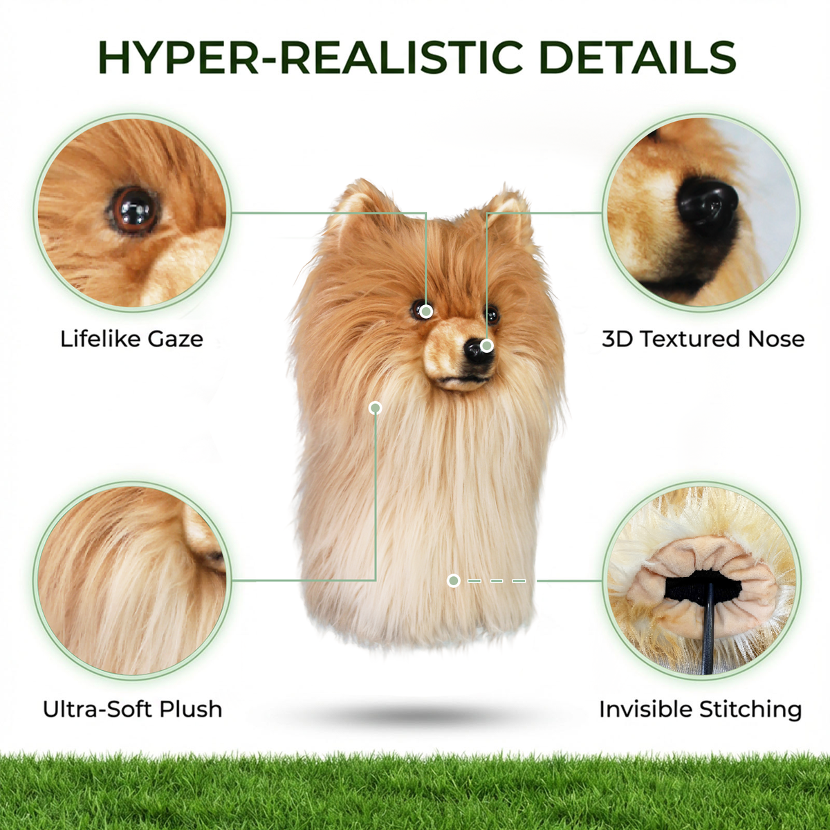 Golden Pomeranian Golf Club Cover