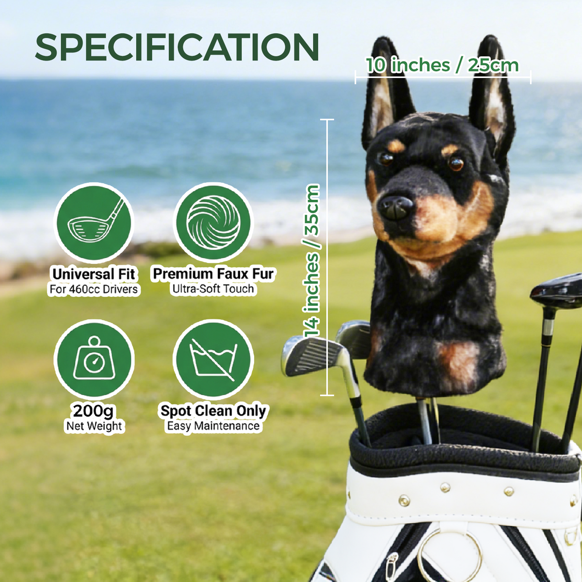 Doberman Pinscher Golf Club Covers