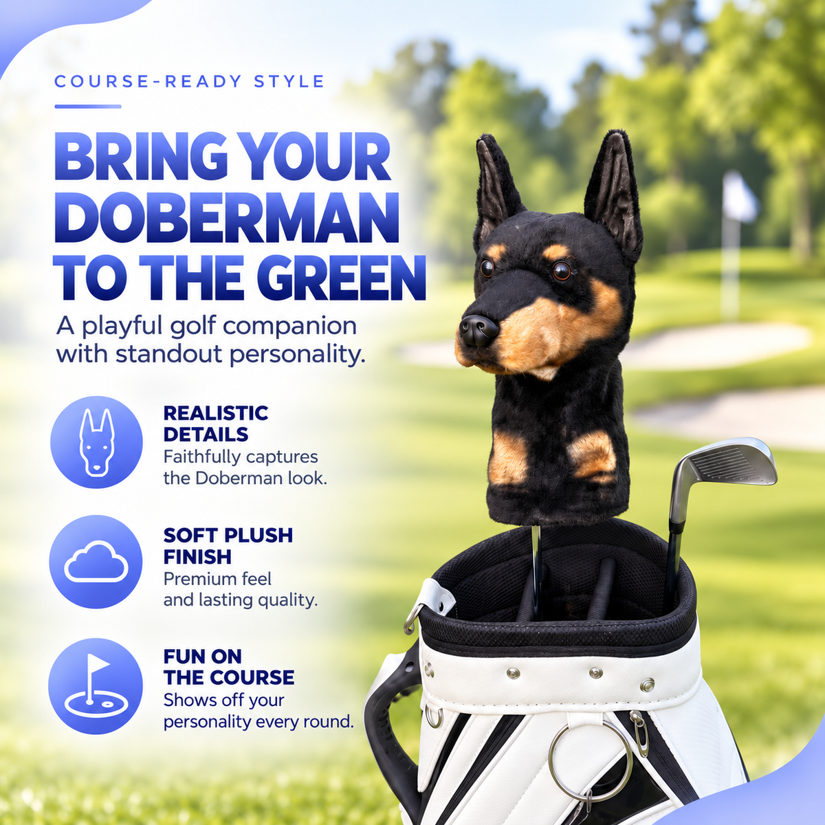 Doberman Pinscher Golf Club Covers