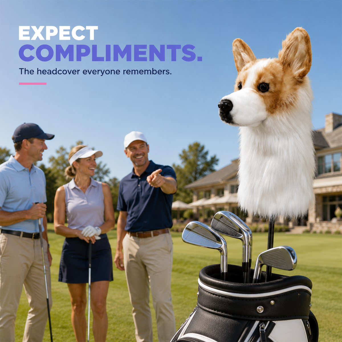 Corgi Golf Club Cover