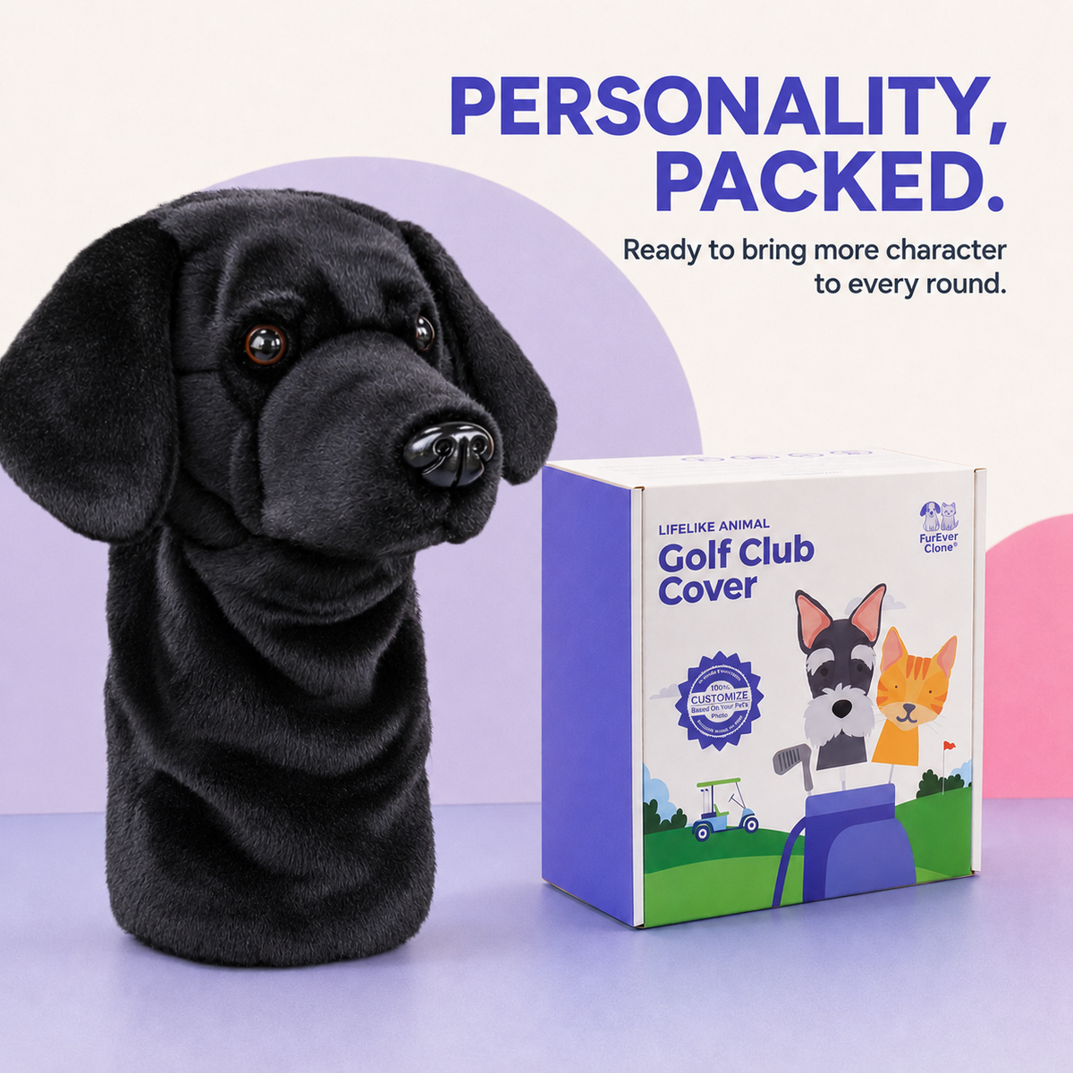 Ready-made Black Labrador Golf Club Cover