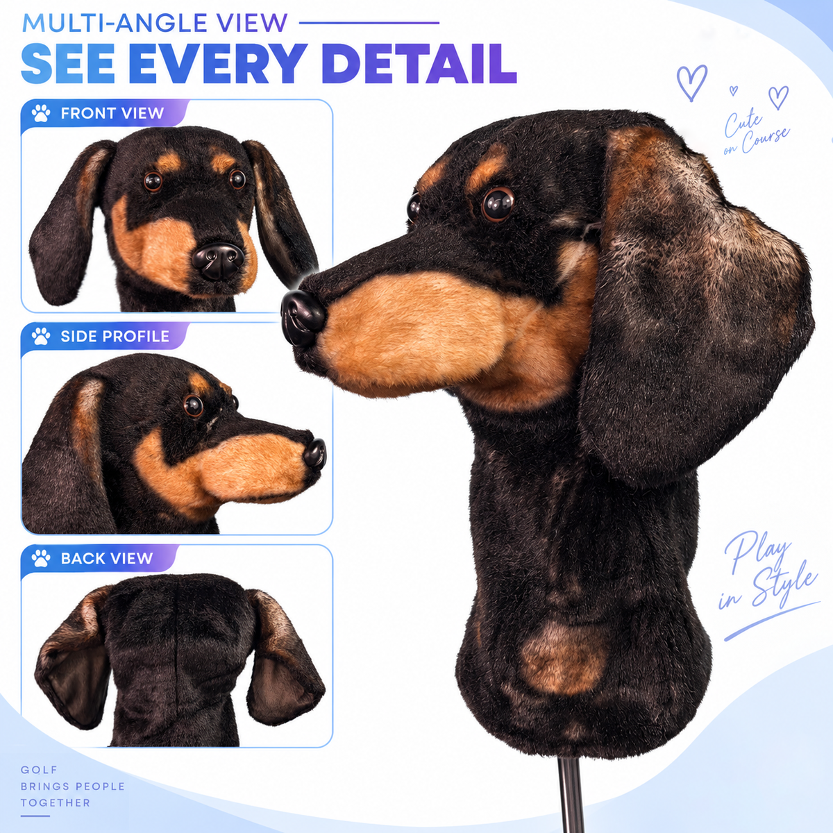 FureverClone Dachshund Dog Golf Club Covers