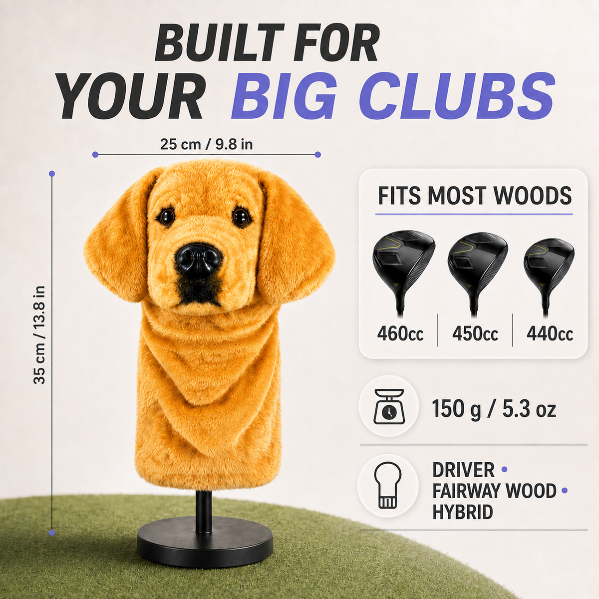 Golden Doodle Golf Club Cover