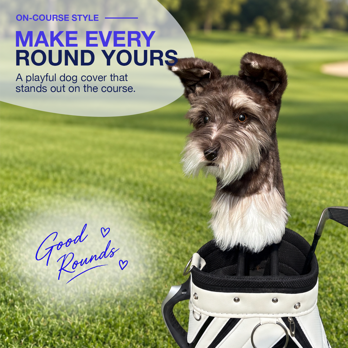 Brown Schnauzer Golf Club Cover