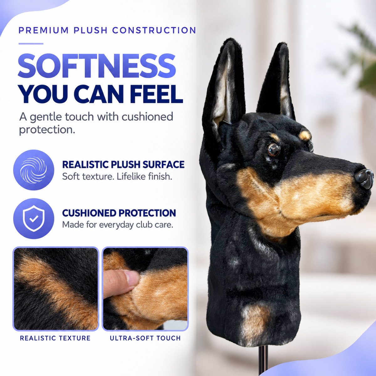 Doberman Pinscher Golf Club Covers