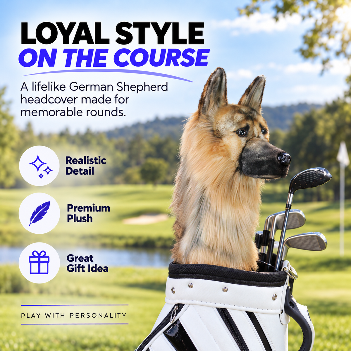 German Shepherd Golf Club Cover