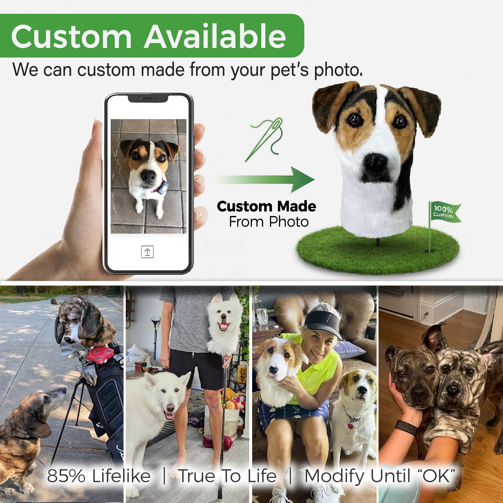 Custom-made Golf Driver & Woods Club Cover