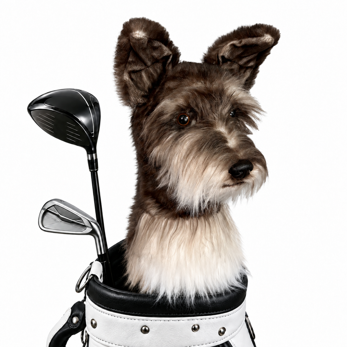 Brown Schnauzer Golf Club Cover