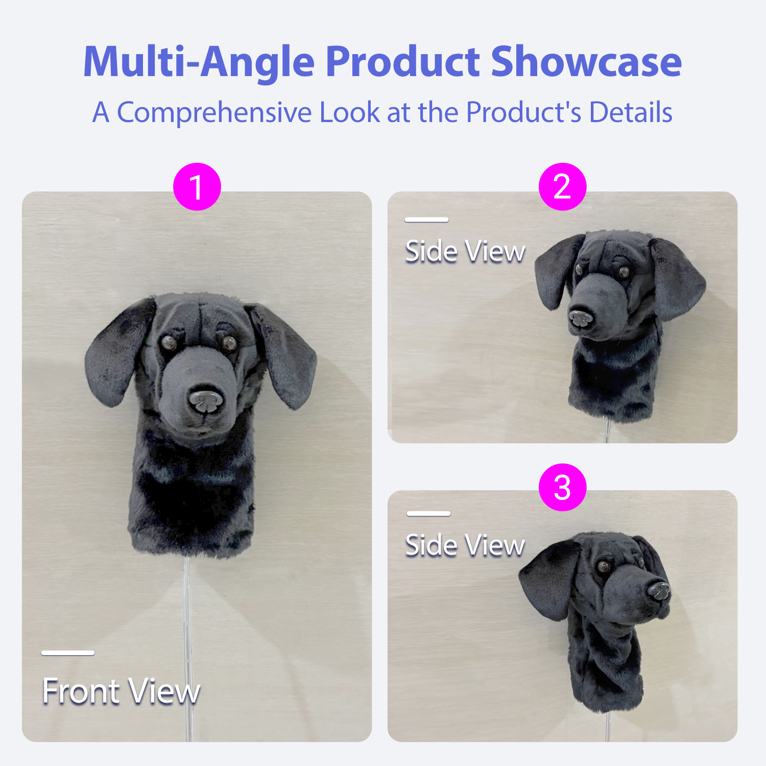 Ready-made Black Labrador Golf Club Cover