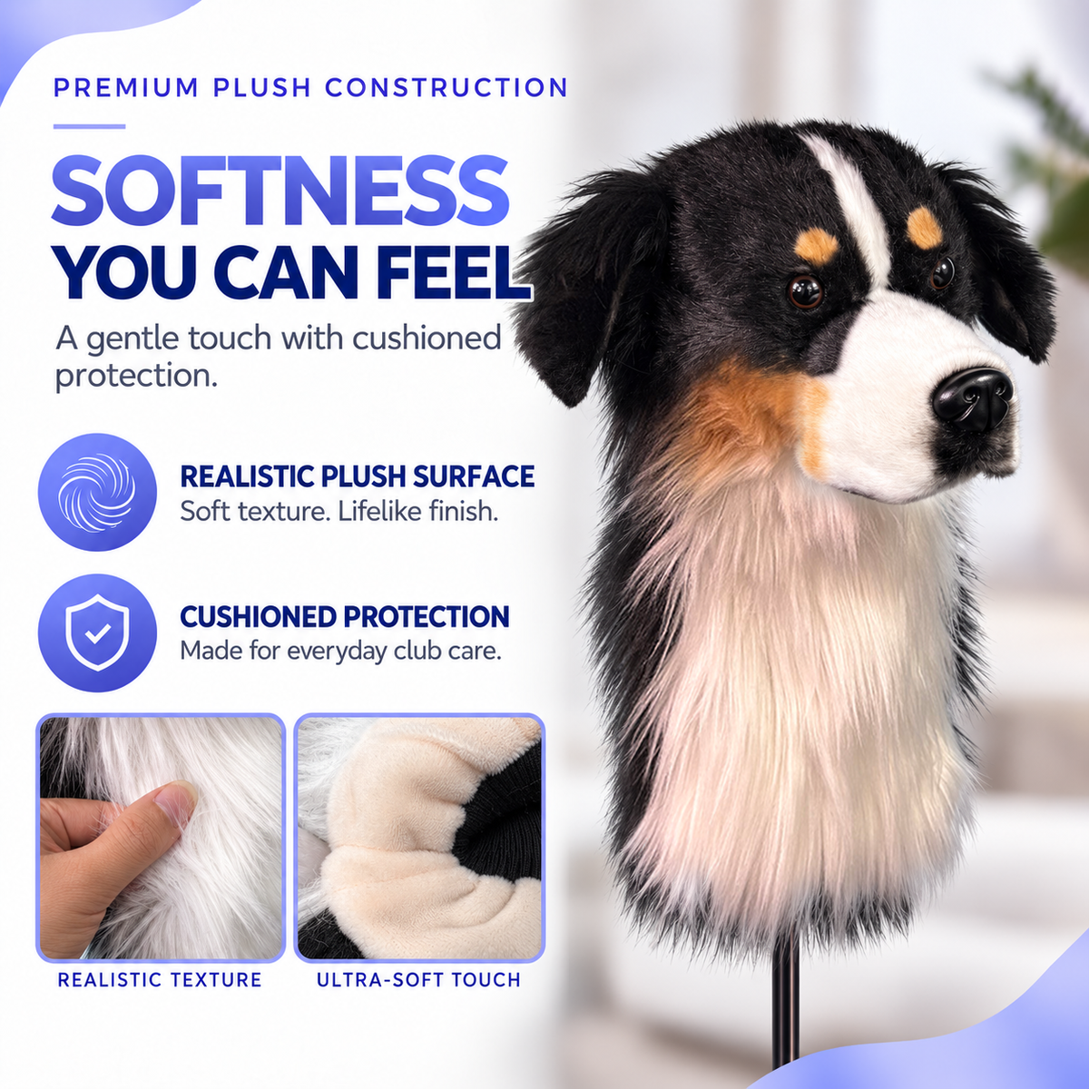 FureverClone Bernese Mountain Dog Golf Club Covers