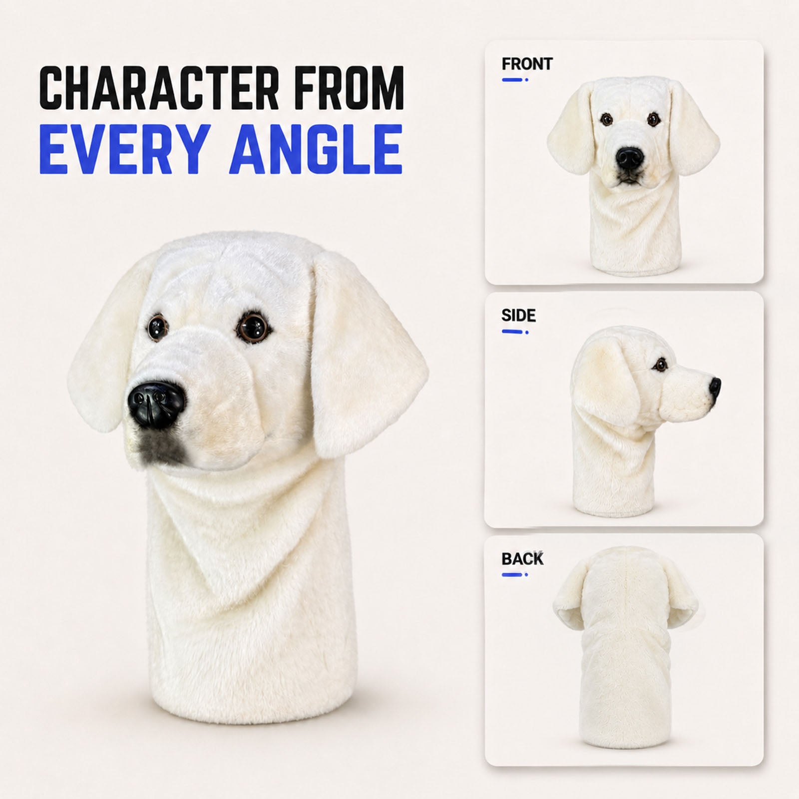 White Labrador Golf Club Cover