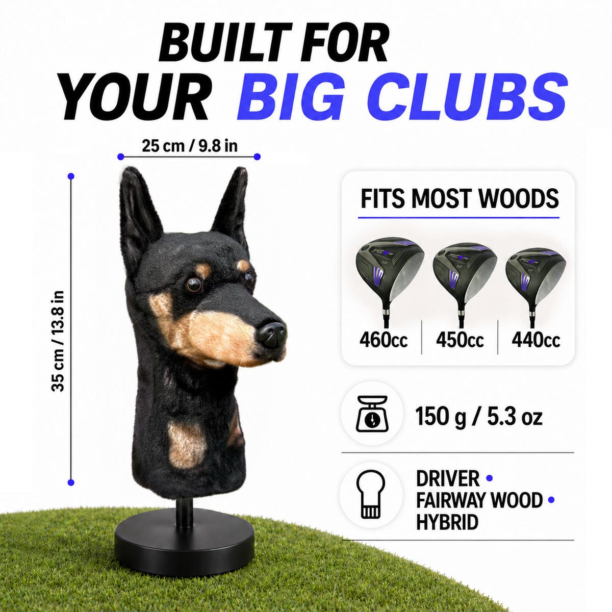 Doberman Pinscher Golf Club Covers