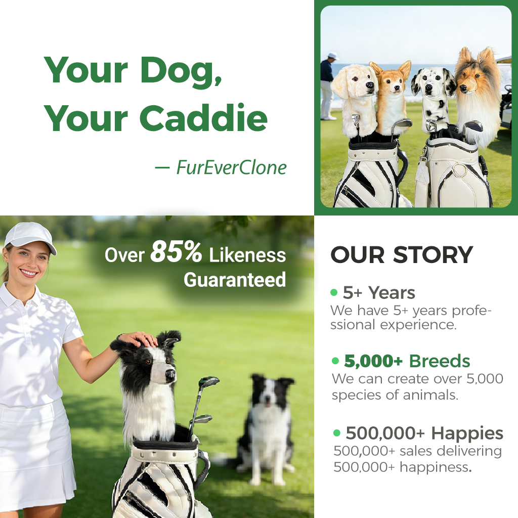 White Alpaca Golf Club Cover