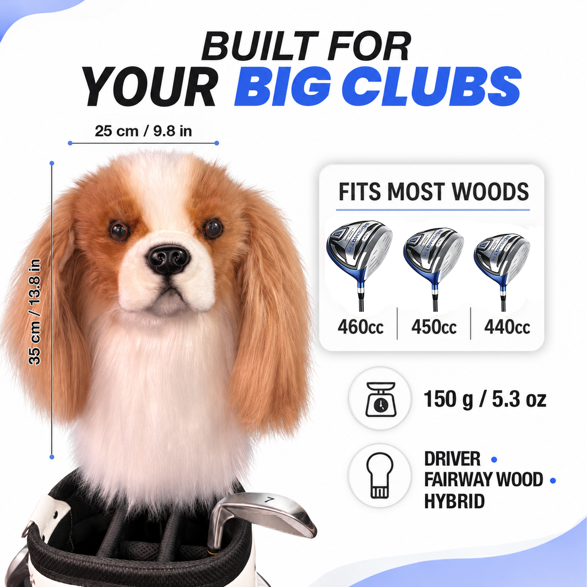 FureverClone King Charles Golf Club Covers