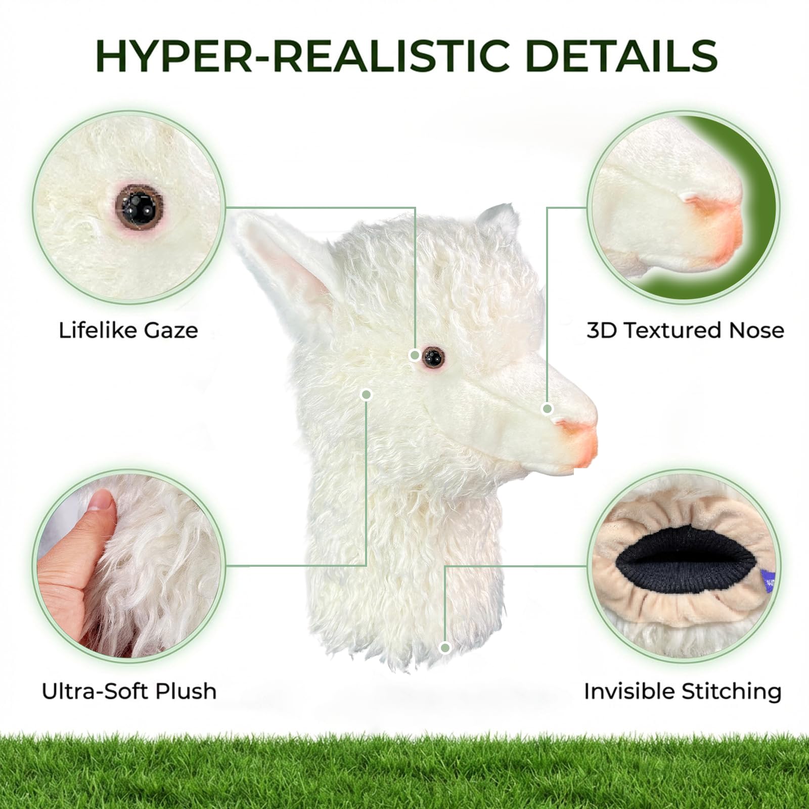 White Alpaca Golf Club Cover