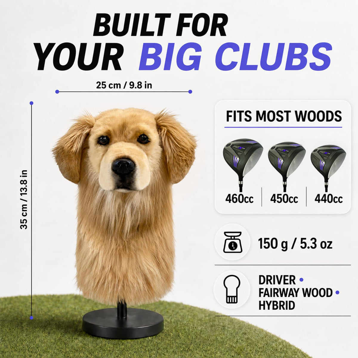 Golden Retriever Golf Club Cover