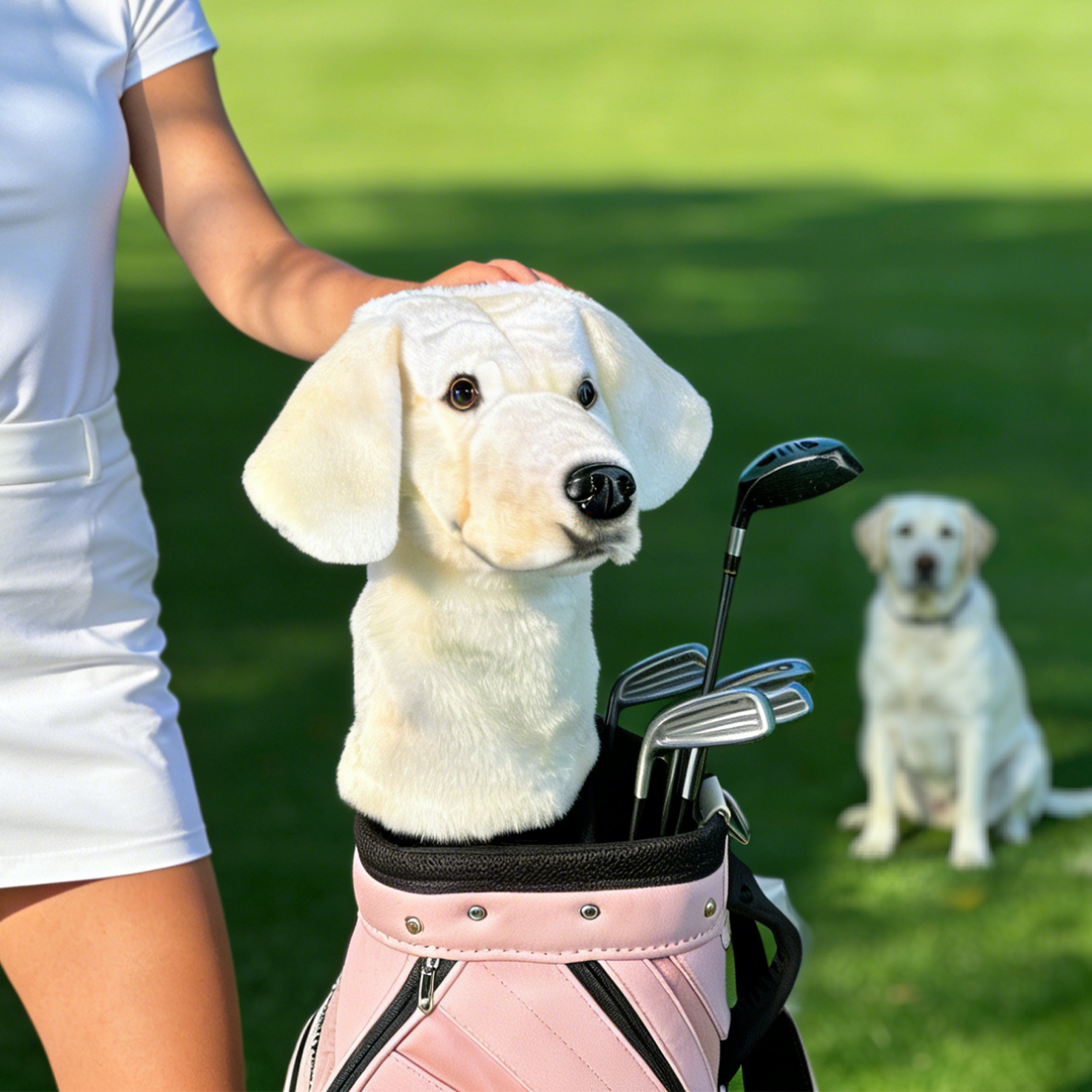 White Labrador Golf Club Cover