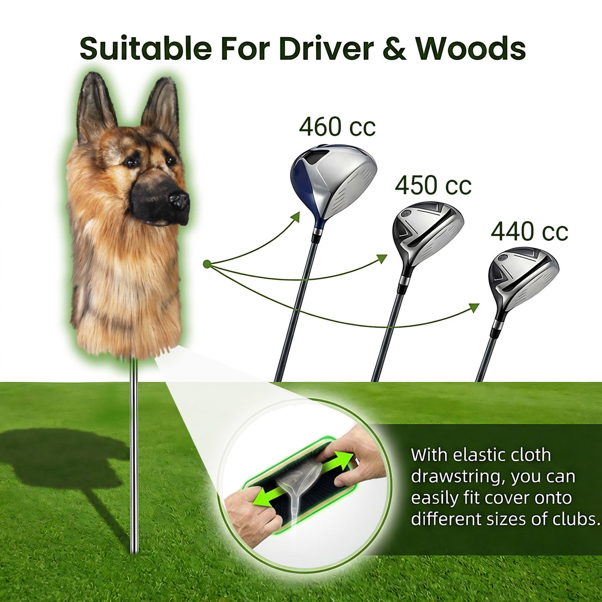 German Shepherd Golf Club Cover