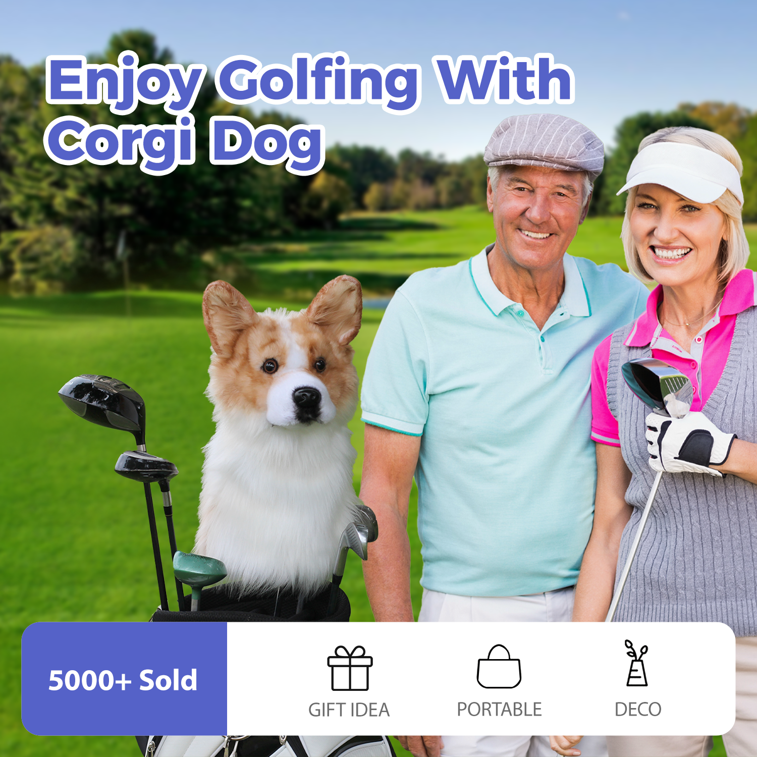 Ready-made Corgi Golf Club Cover