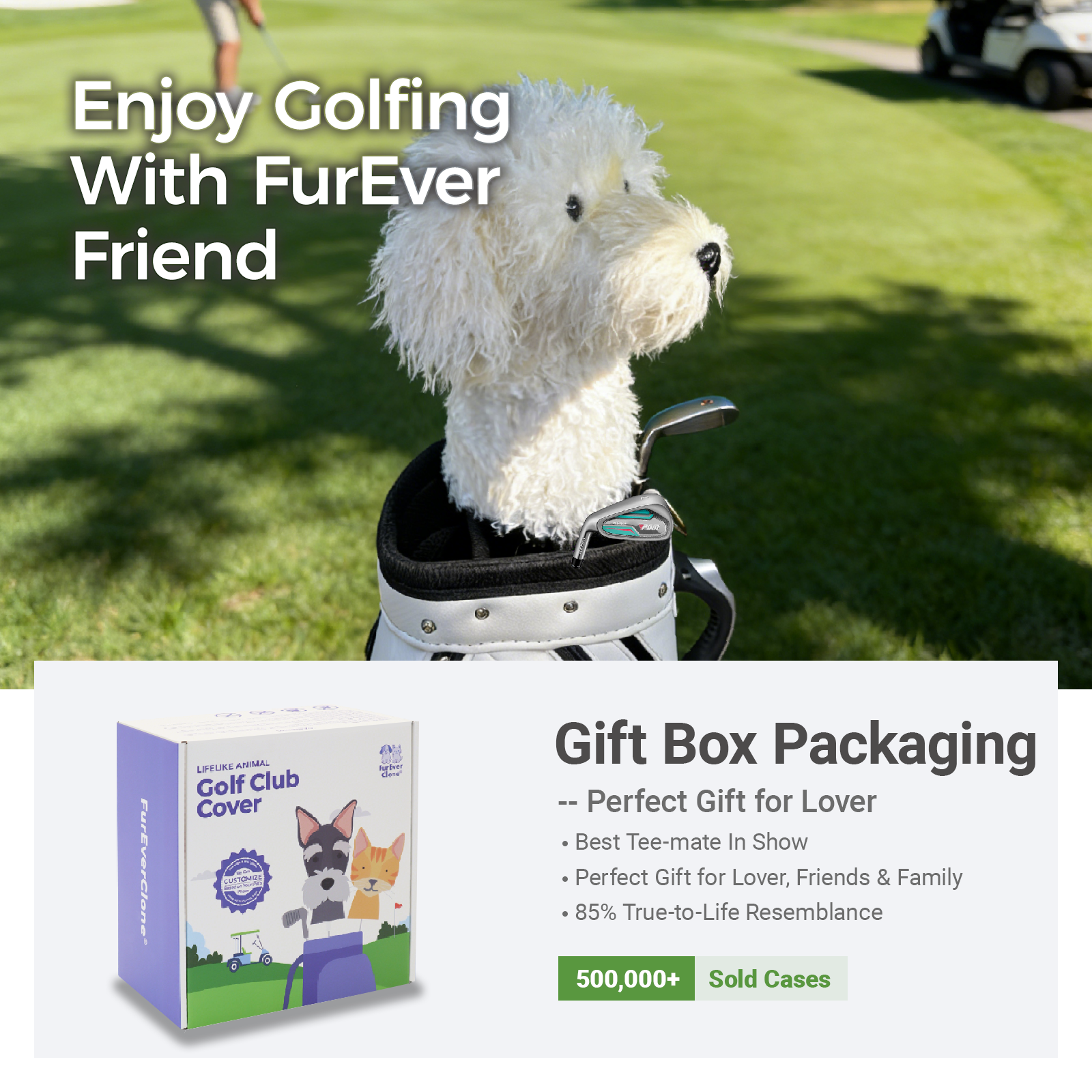 Off-white Doodle Golf Club Cover