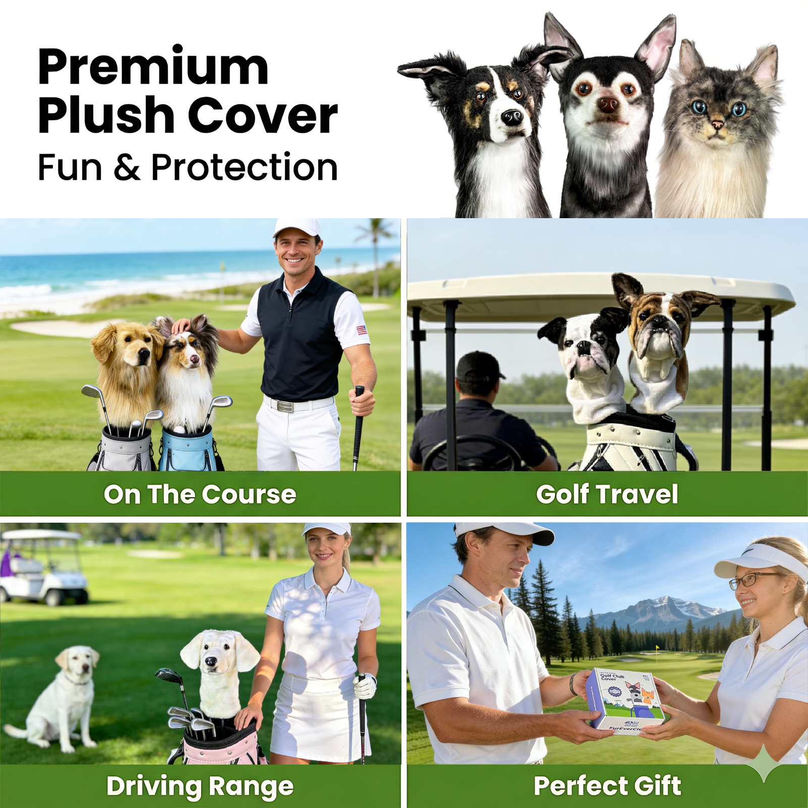 Golden Pomeranian Golf Club Cover