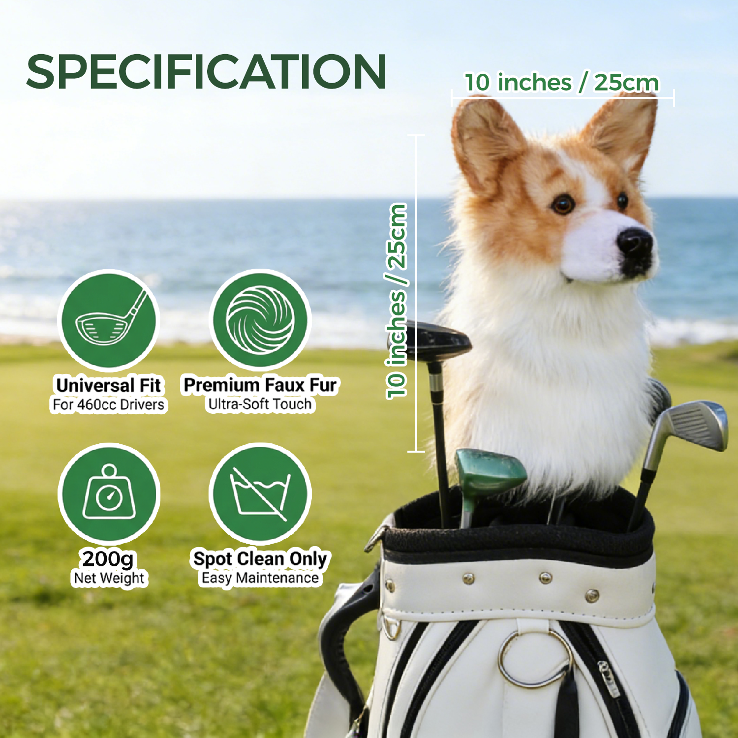 Corgi Golf Club Cover
