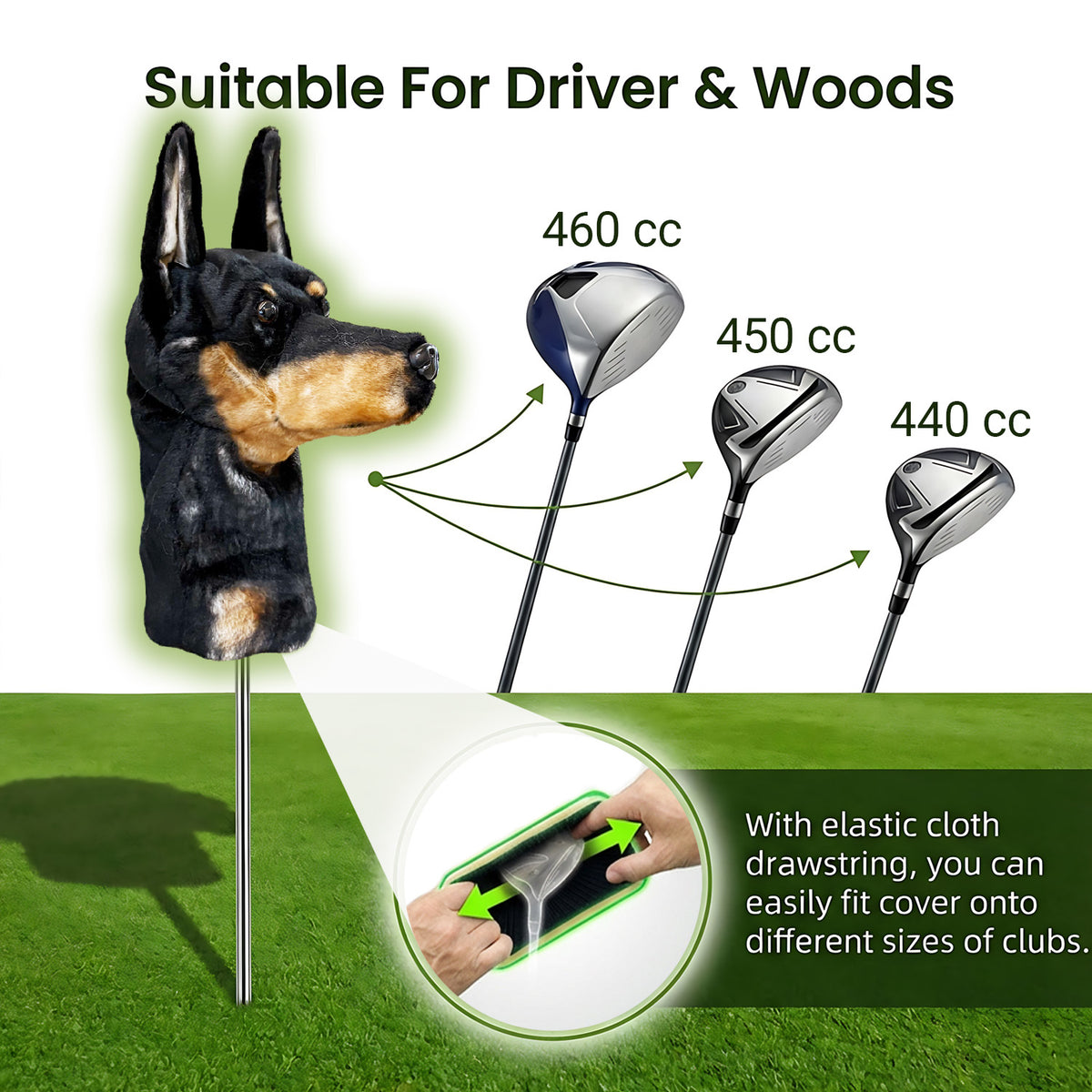 Doberman Pinscher Golf Club Covers