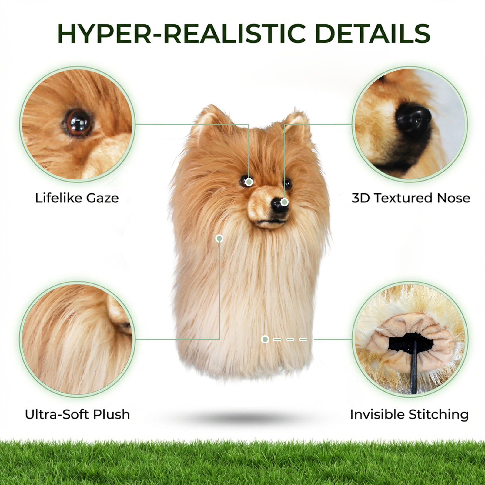 Golden Pomeranian Golf Club Cover
