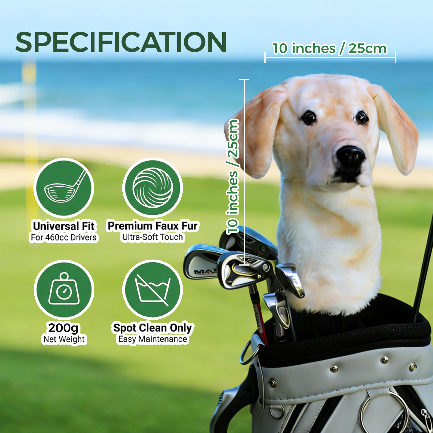 Ready-made Labrador Retriever Golf Club Cover