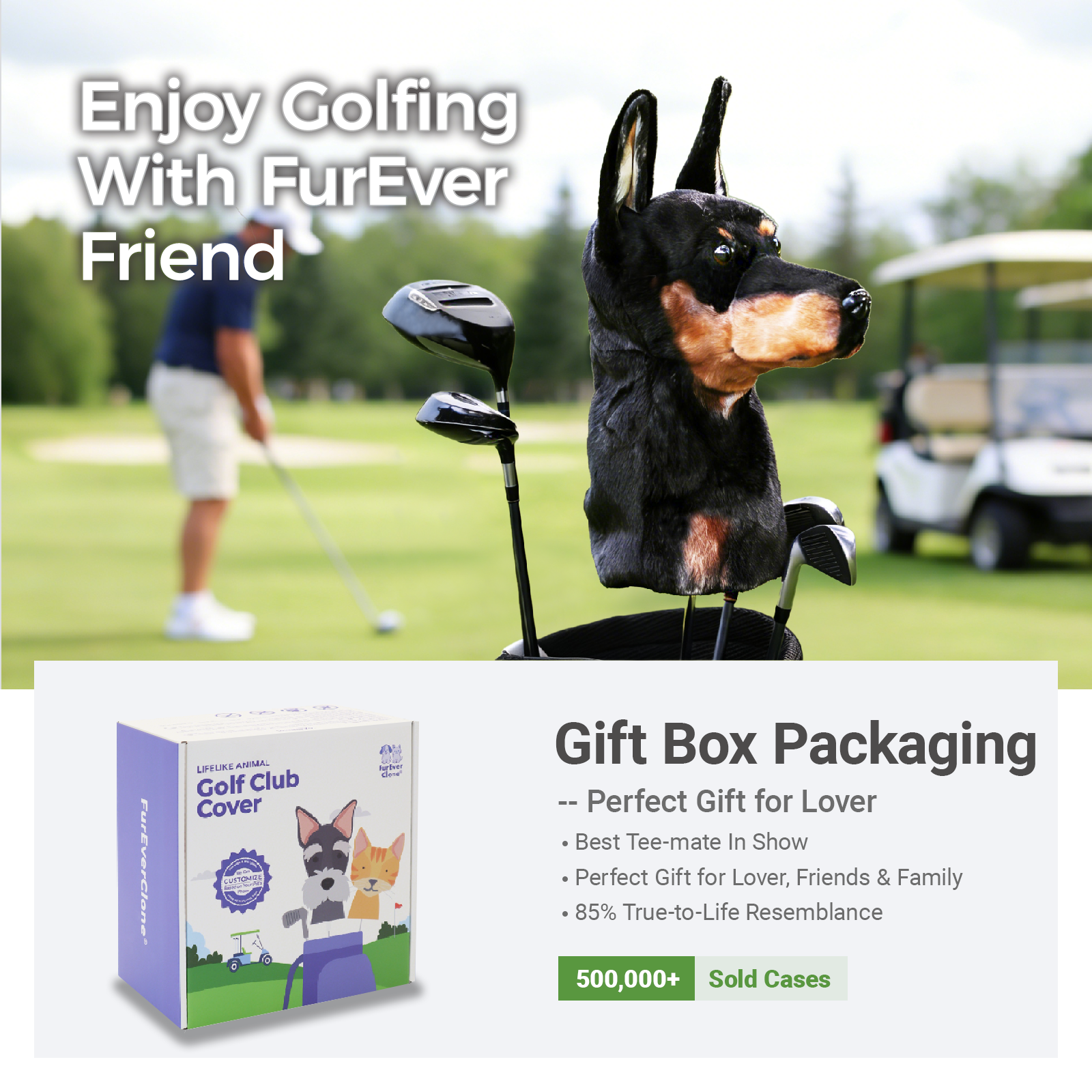 Doberman Pinscher Golf Club Covers