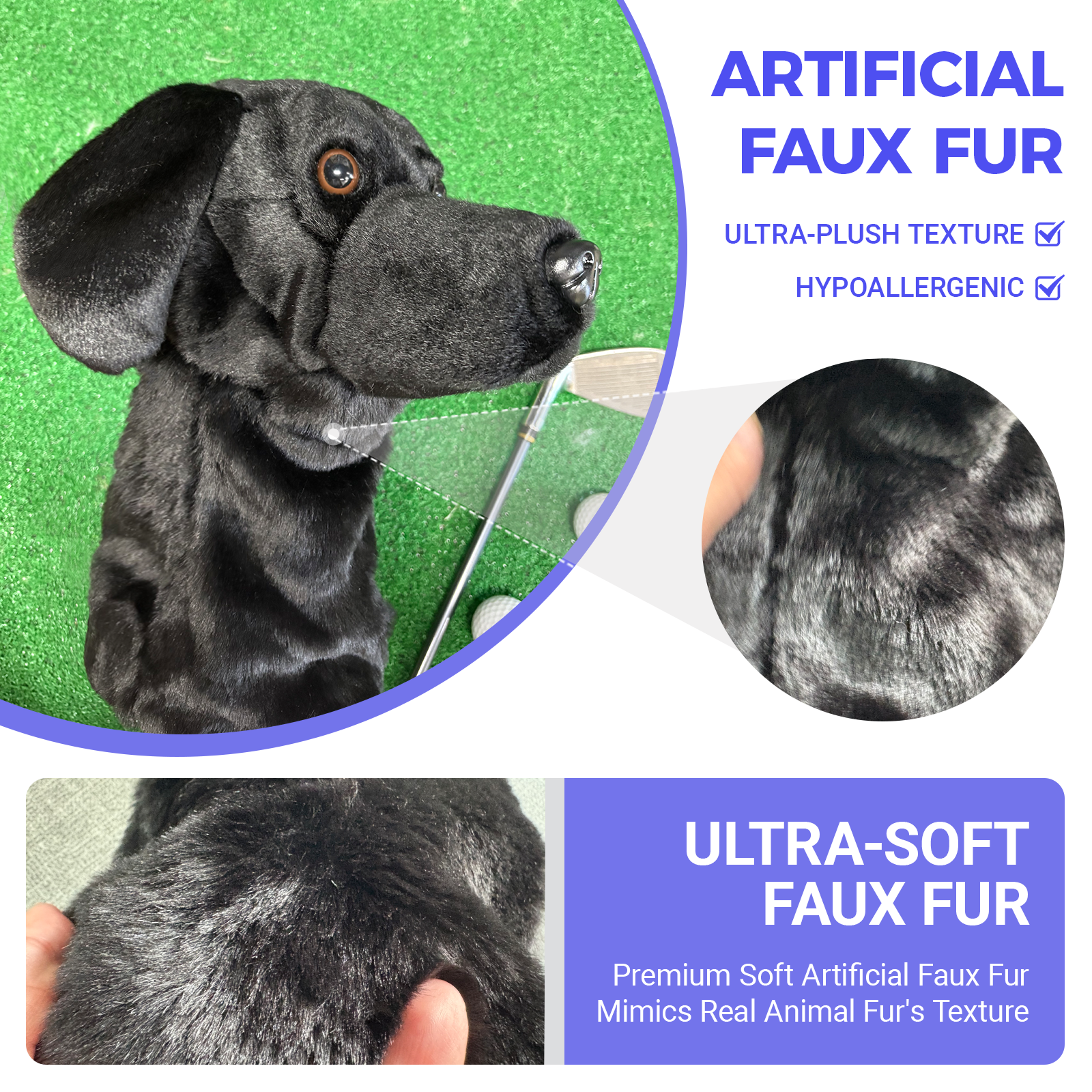 Ready-made Black Labrador Golf Club Cover