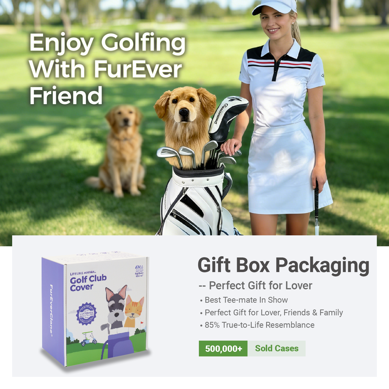 Golden Retriever Golf Club Cover