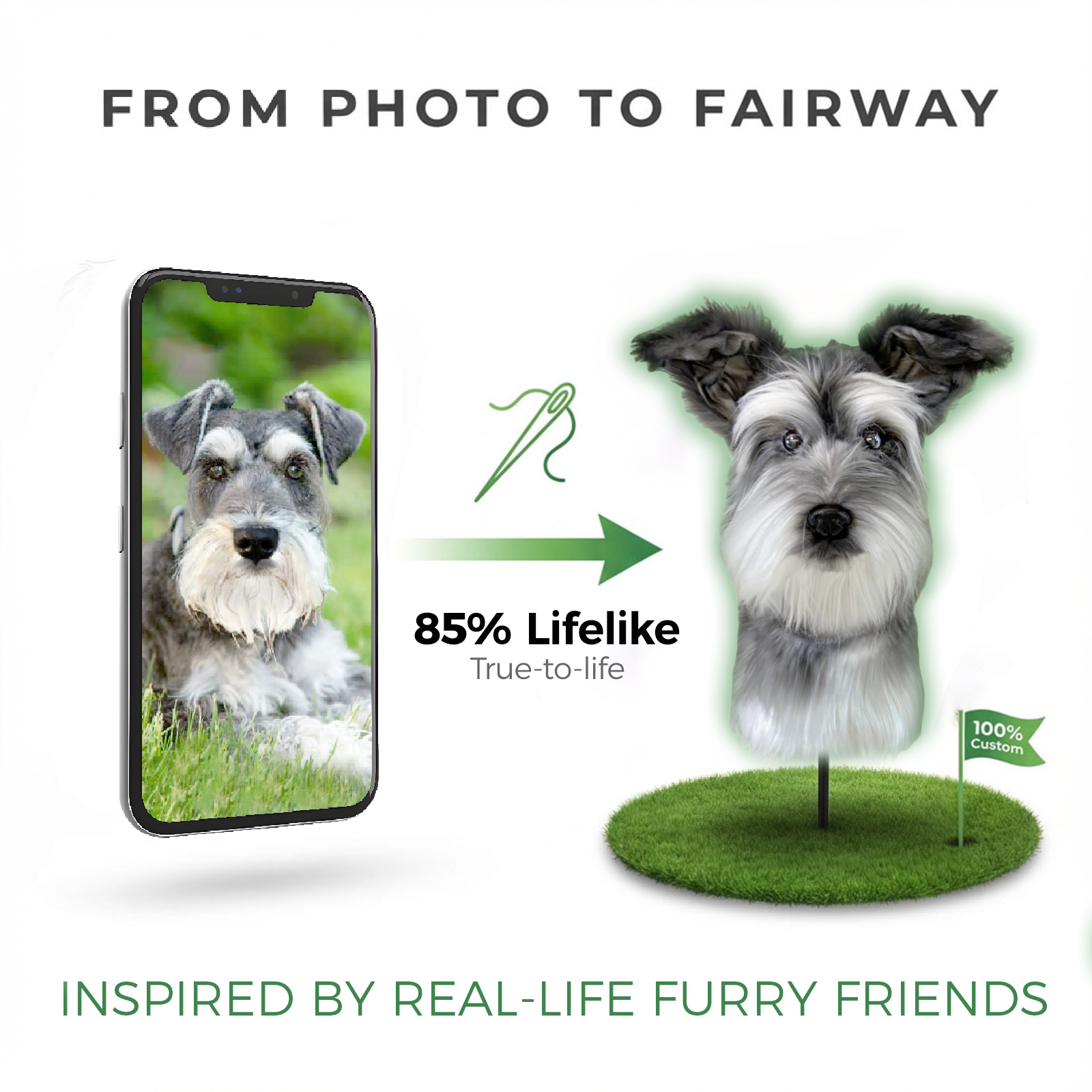 Ready-made Schnauzer Golf Club Cover