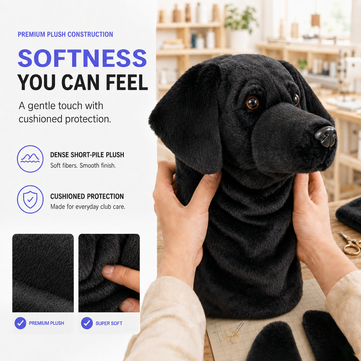 Ready-made Black Labrador Golf Club Cover