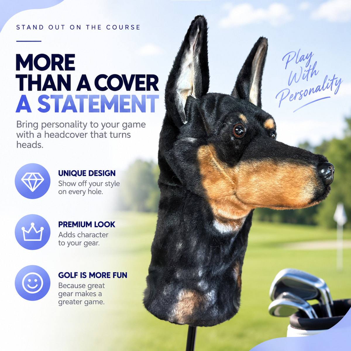 Doberman Pinscher Golf Club Covers