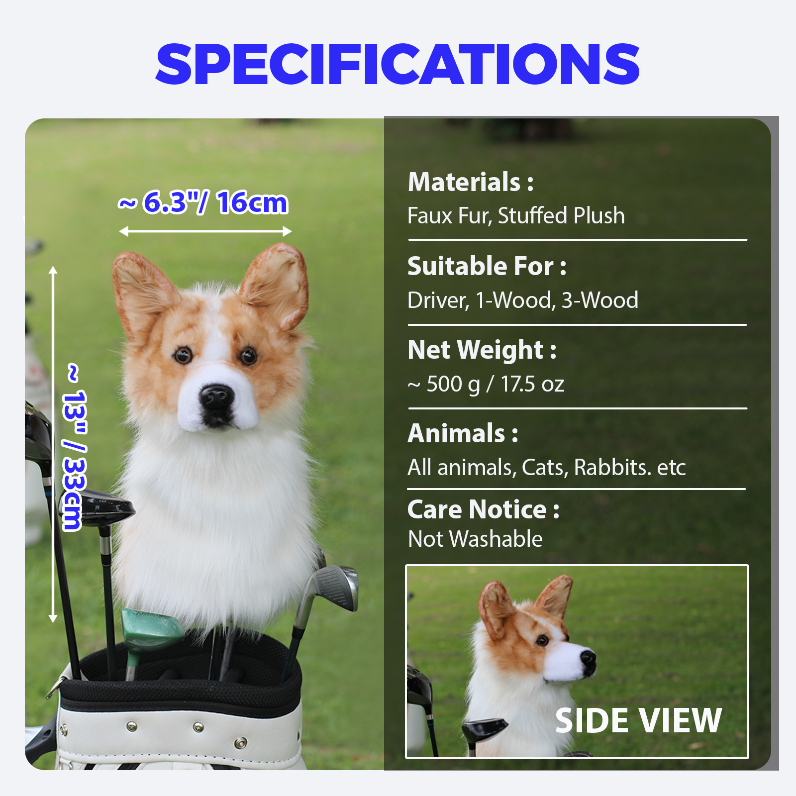 Ready-made Corgi Golf Club Cover