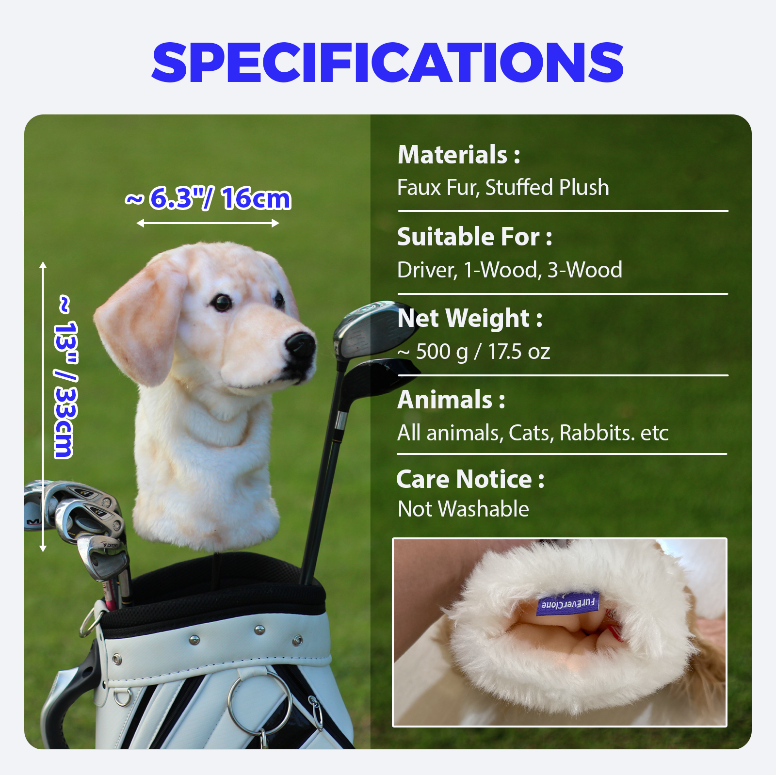 Ready-made Labrador Retriever Golf Club Cover